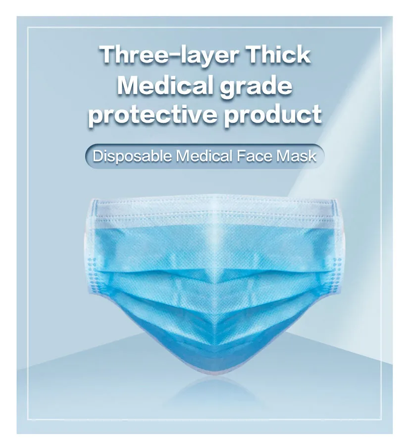 Disposable Medical Mask Protective Surgical Medical Face Mask, Doctor′s Mask, Surgical Mask, 3-Ply Face Mask with Earloop