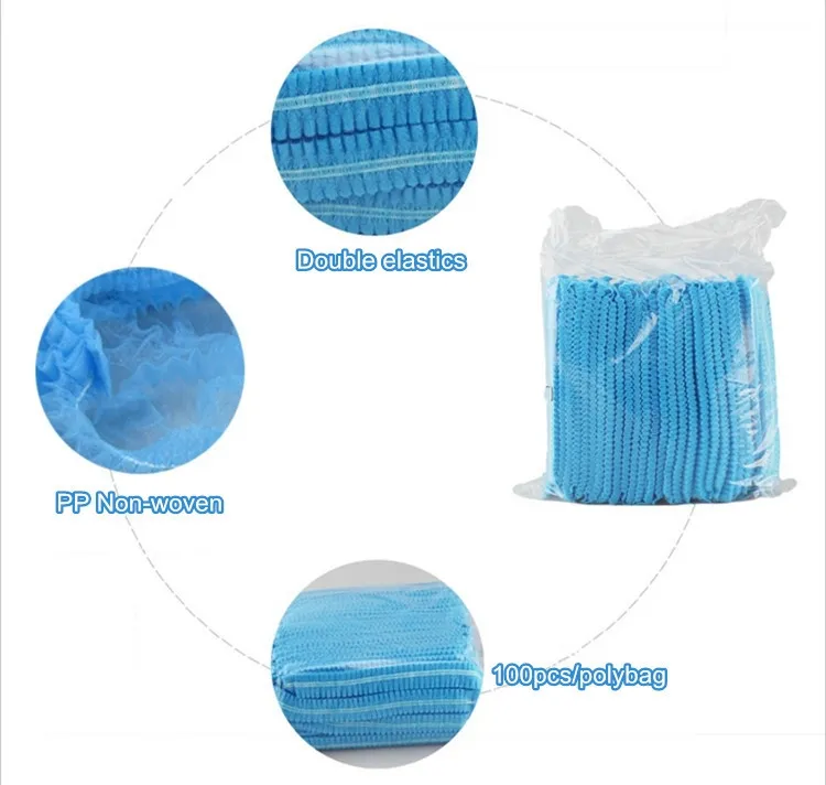 Disposable Medical Non Woven Surgical Doctor Nurse Hat Bouffant Cap