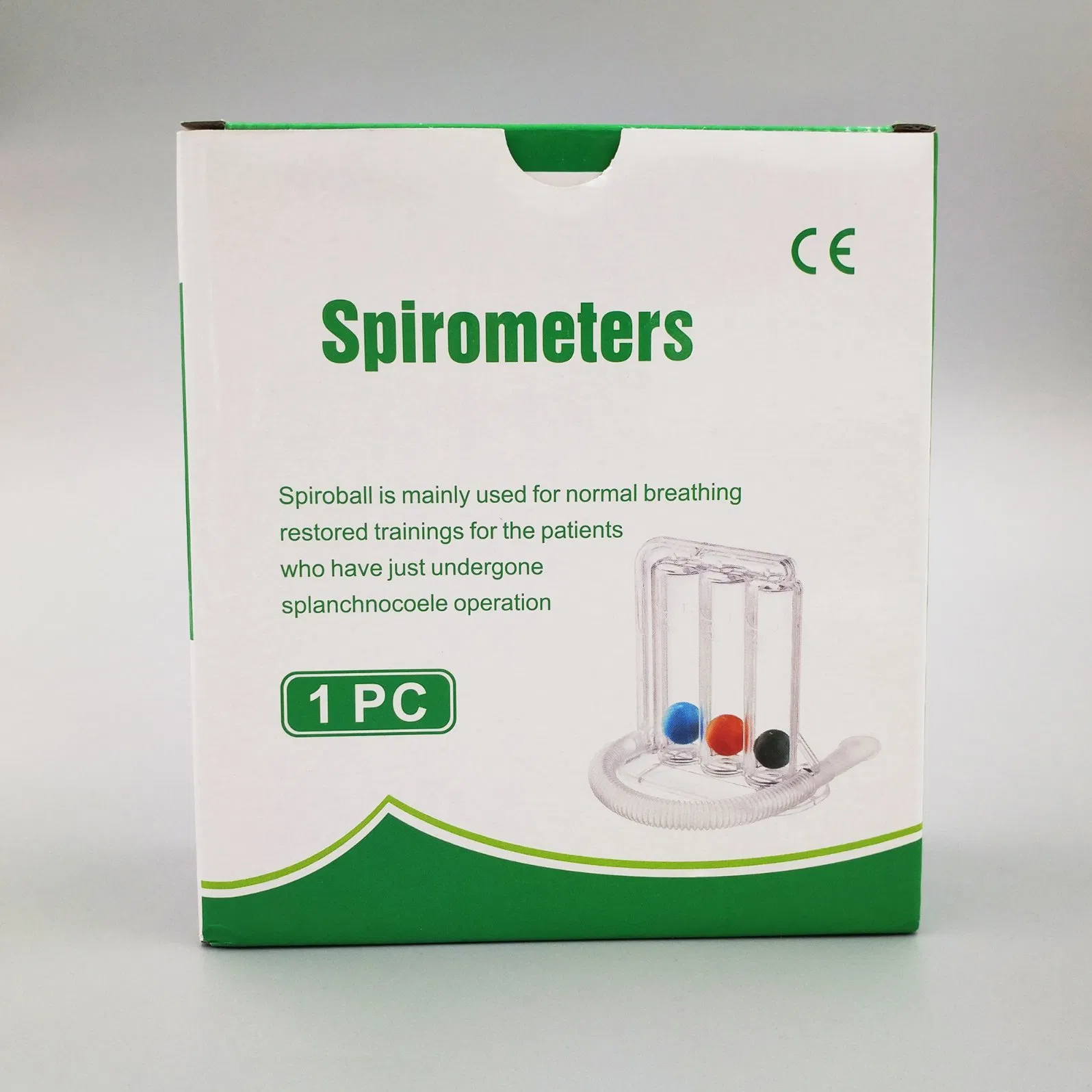 Disposable Medical Products Sterilized Spirometer for Normal Breathing Recovery Training