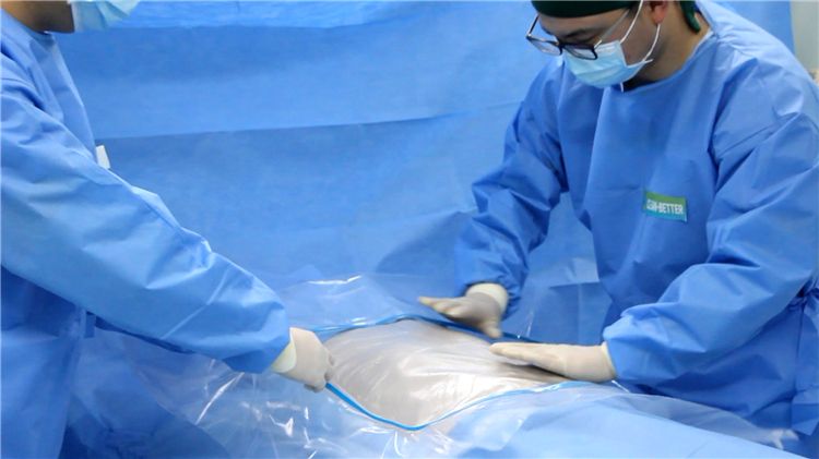 Disposable Medical Sterile Adhesive Surgical Drape for Caesarean Section