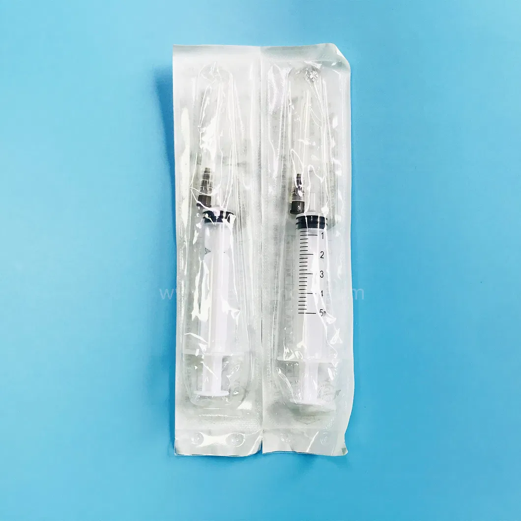 Disposable Medical Sterile Safety Syringe Injection with Needle Luer Lock 1cc