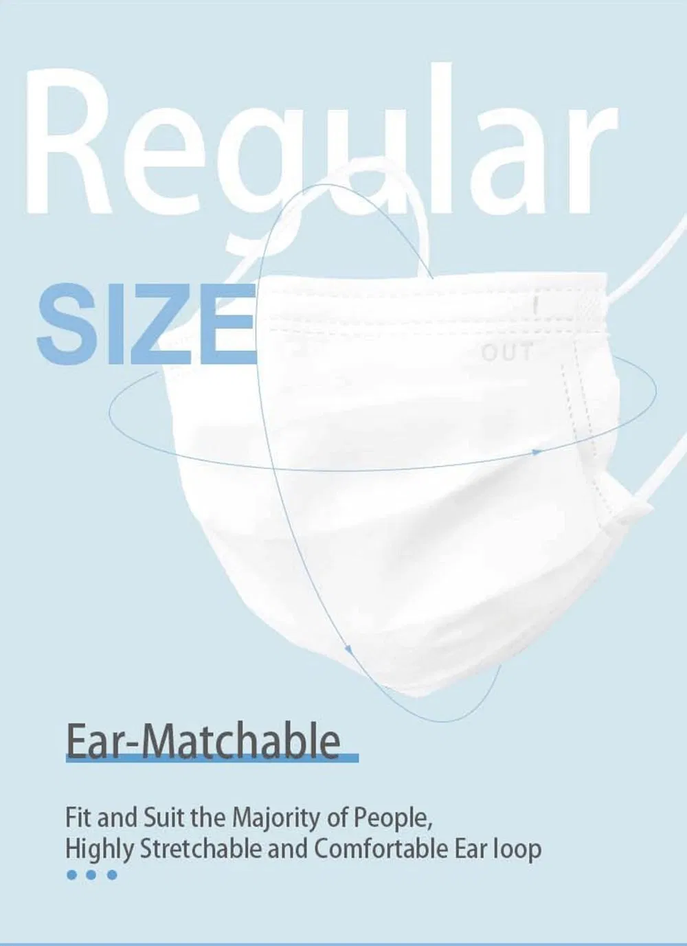 Disposable Medical Surgical Nonwoven Dust Face Mask Respirator Face Shield