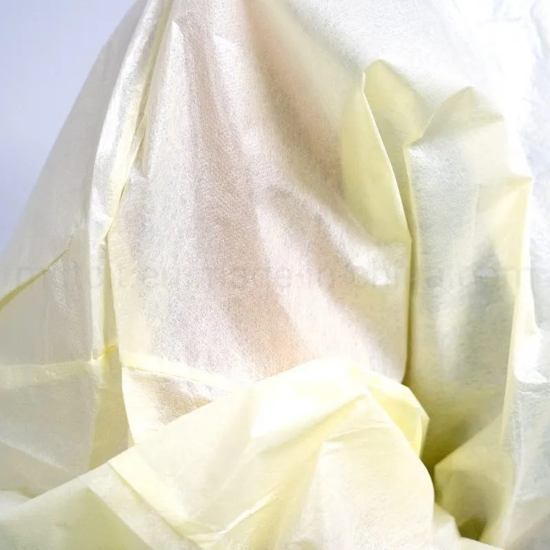 Disposable Medical Waterproof Isolation Gown Neck and Back with Ties