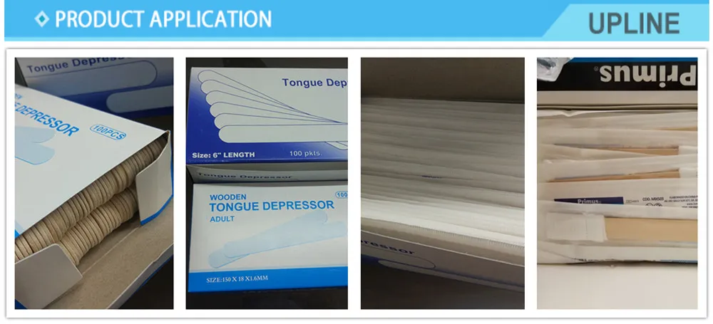 Disposable Natural Wood White Healthy Wooden Tongue Depresser