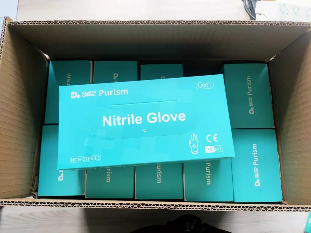 Disposable Nitrile Gloves Printed with Logo Food Nitrile Gloves Powder Free Nitrile Disposable Gloves
