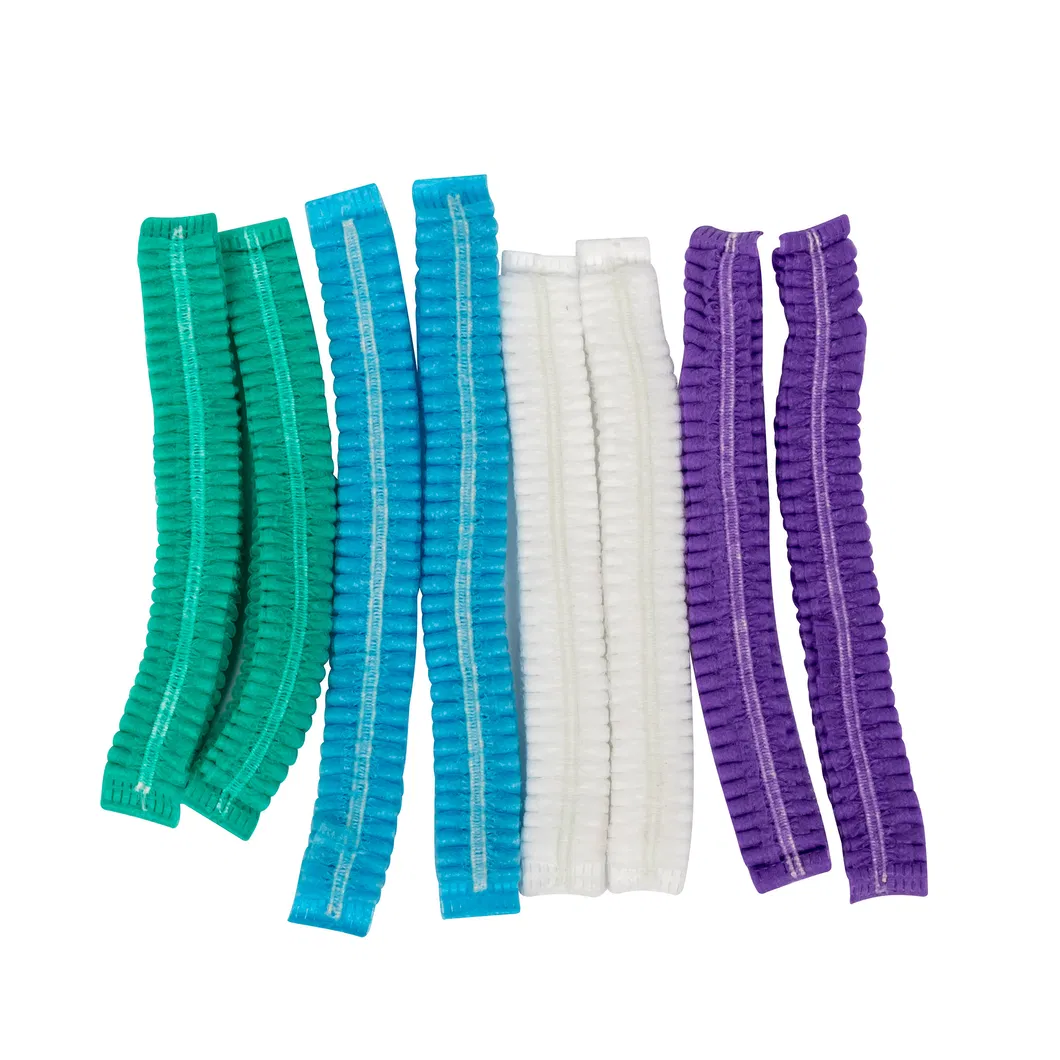 Disposable Non Woven Single Elastic Double Elastic Clip Cap PP Clip Cap