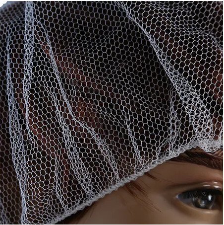 Disposable Nylon Hair Nets, Mesh Cap, Snood Cap for Food Industry