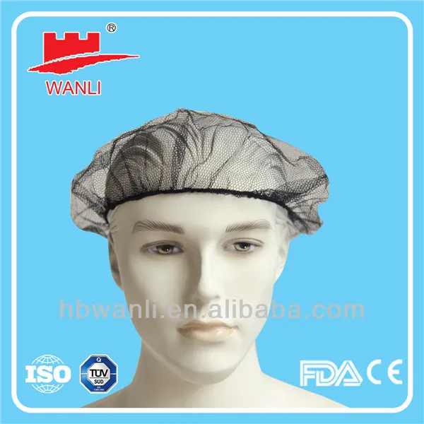 Disposable Nylon Hair Nets, Mesh Cap, Snood Cap for Food Industry