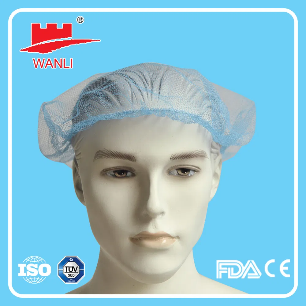 Disposable Nylon Hair Nets, Mesh Cap, Snood Cap for Food Industry