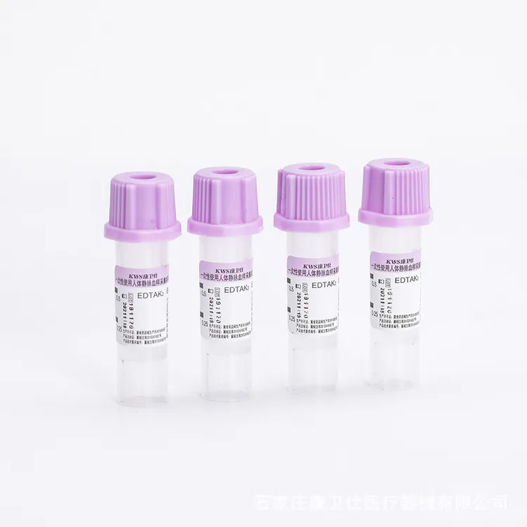 Disposable Plastic Micro Blood Collection Tube for Children′s Peripheral Blood Collection Device 0.5ml 1ml