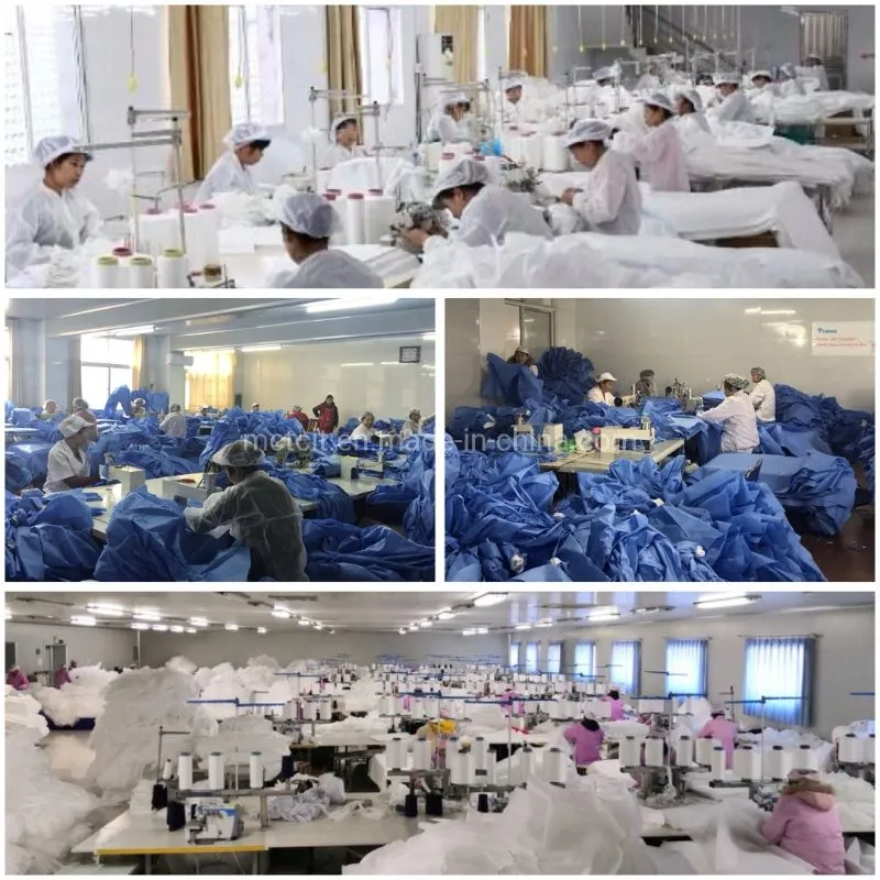 Disposable Polypropylene SBPP Medical Blue Isolation Gown