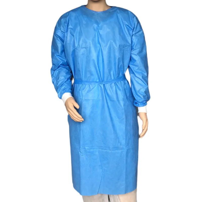 Disposable Polypropylene SBPP Medical Blue Isolation Gown