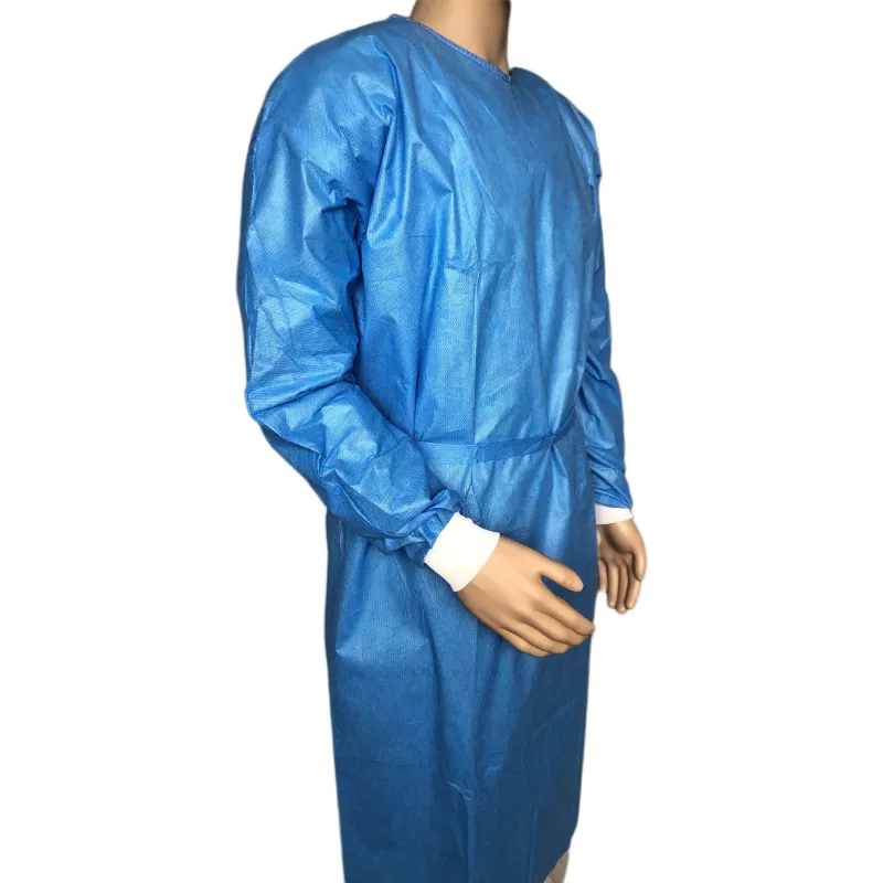 Disposable Polypropylene SBPP Medical Blue Isolation Gown