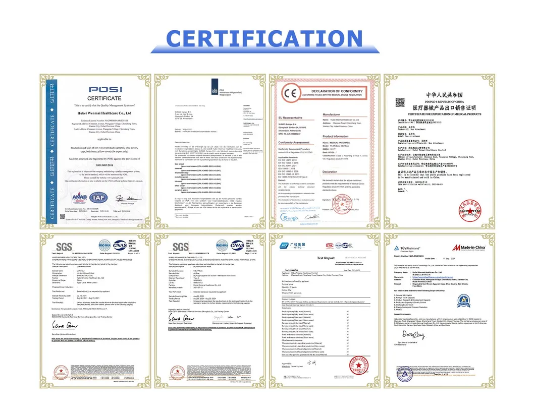 Disposable PP SMS Non Woven Lab Coat with Knitted Cuffs and Collar