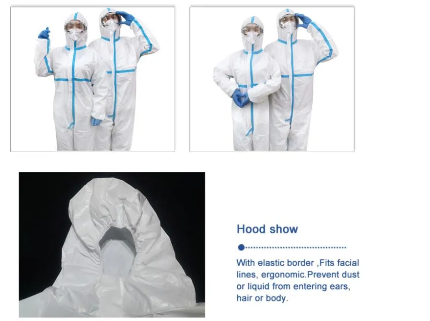 Disposable Protective Non Woven Suit Full Cover Protect Clothing