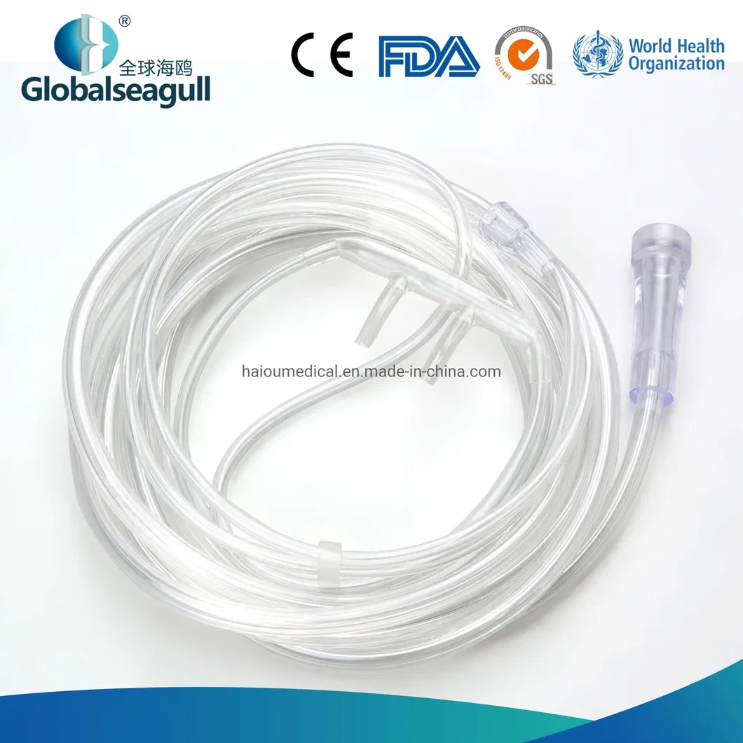 Disposable PVC Nasal Oxygen Cannula for Adult