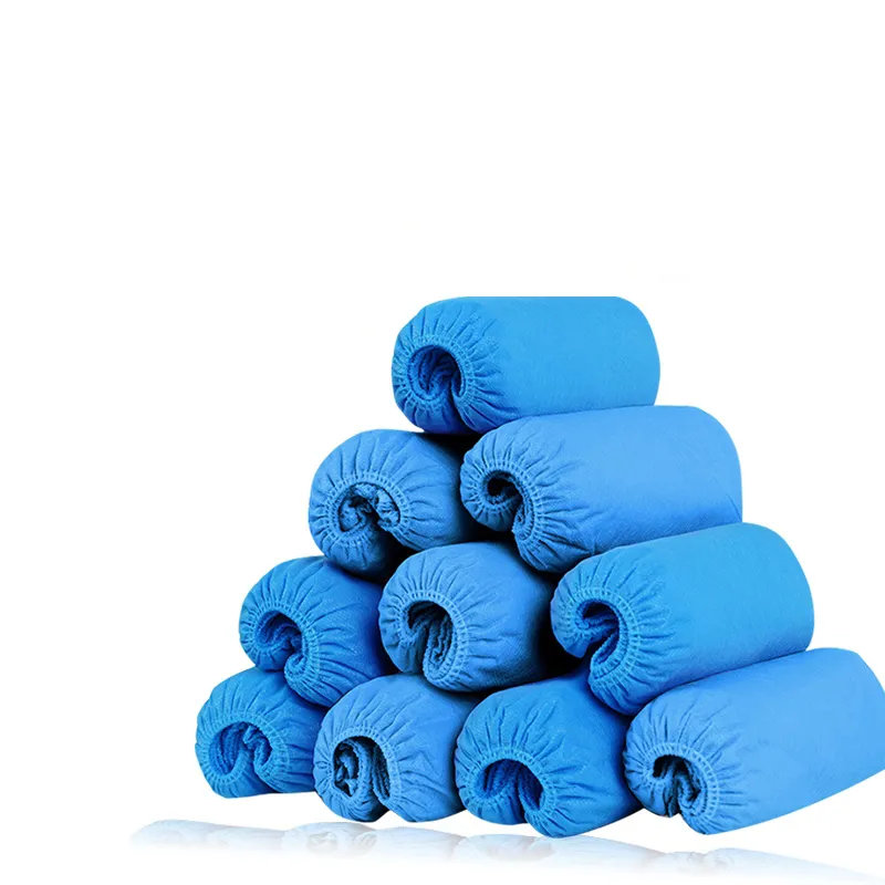 Disposable Shoe Cover Blue Anti Slip Plastic Cleaning Overshoes Boot Covers with High Quality