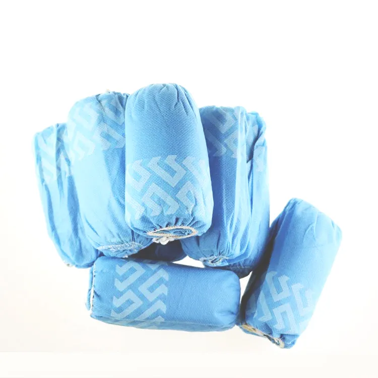 Disposable Shoe Cover Blue Anti Slip Plastic Cleaning Overshoes Boot Covers with High Quality
