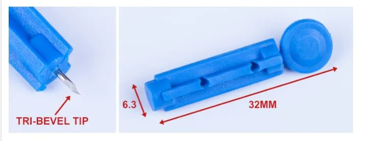 Disposable Sterile Safety Blood Lancet Plastic Twist Top Type Suply