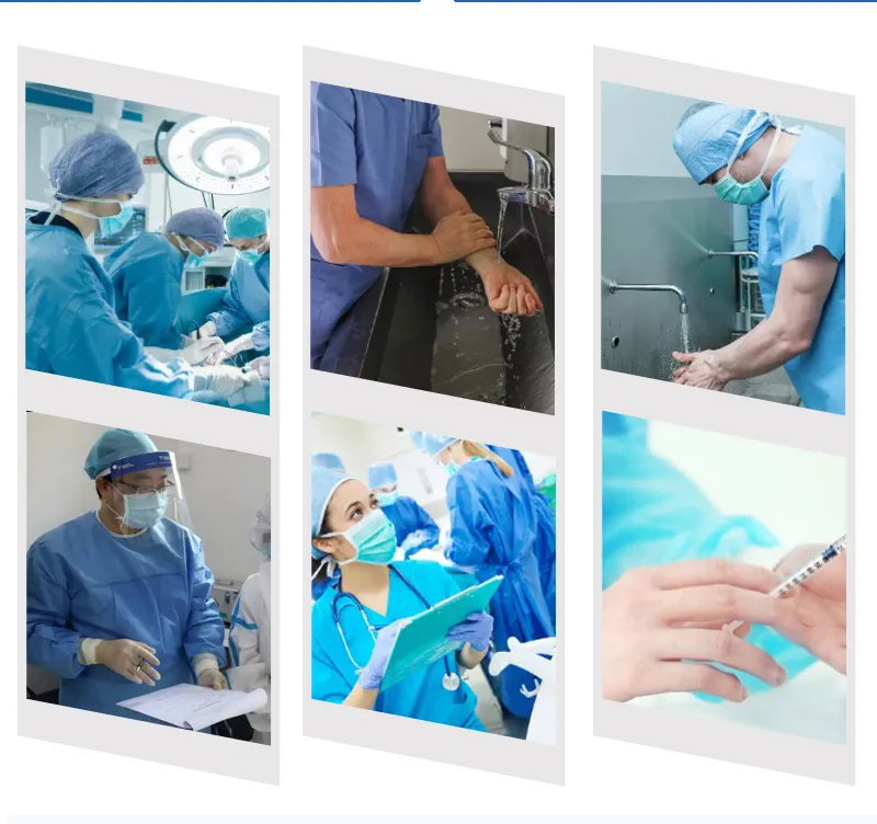 Disposable Visitor Gowns in Blue Color