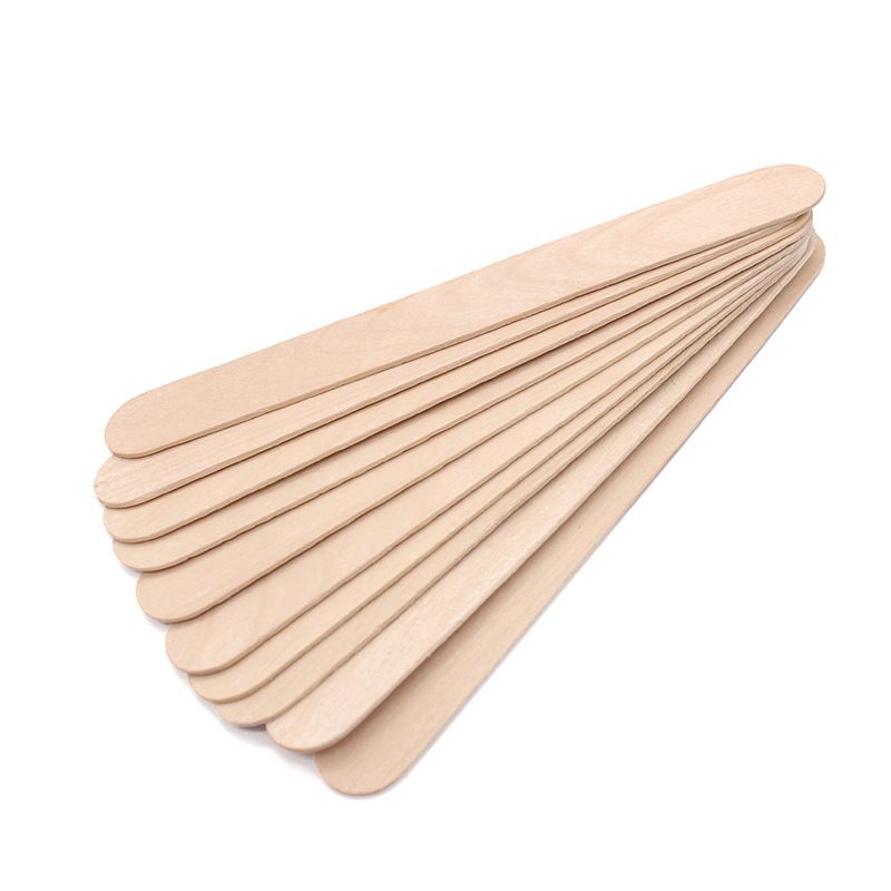 Disposable Wood Tongue Depressors Wooden Facial Hair Remover Cream Applicator Wood Finish Craft Stick