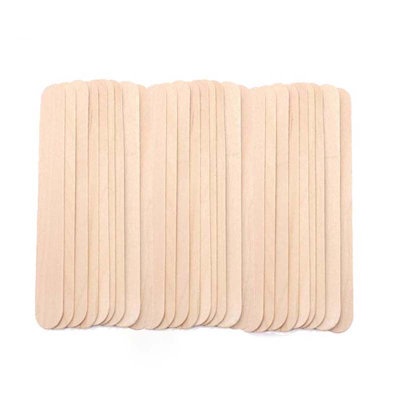 Disposable Wood Tongue Depressors Wooden Facial Hair Remover Cream Applicator Wood Finish Craft Stick