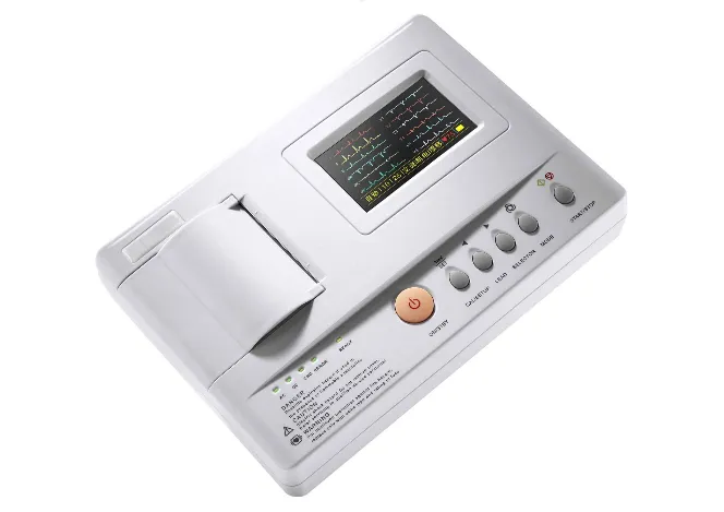 Electrocardiograph 12 Lead 3 Channel ECG Machine for Hospital Portable ECG Machine Digital Elektrokardiograph 3 Channel 12 Lead USB ECG Machine EKG Monitor