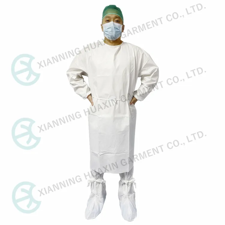 En13034 En1073 Type5/6 Disposable Isolation Gown Protective Clothing Apron