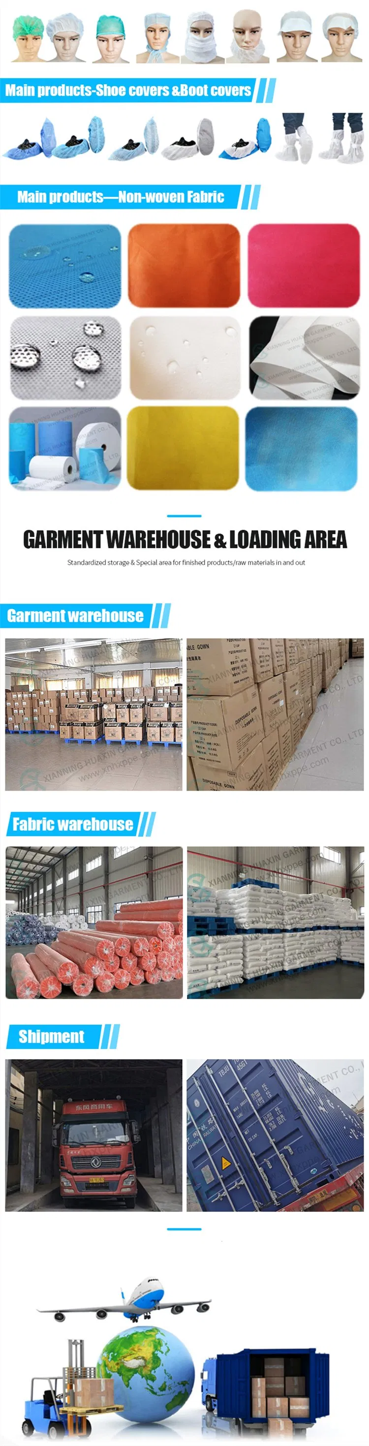 En13034 En1073 Type5/6 Disposable Isolation Gown Protective Clothing Apron