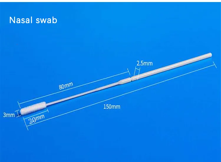 Factory Direct Supply Disposable Sterile Flocked Nasal Swabs 8cm Breakpoint Swabs