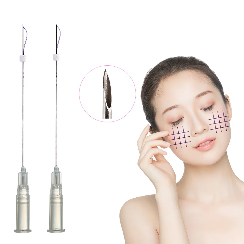 Filling Face 28g 38mm Sharp Needle Pdo Double Mono Threads