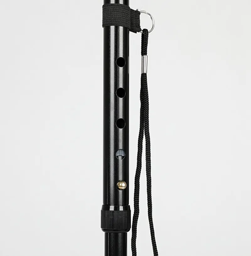 Foldable Walking Cane with LED Light Non-Slip Handle, Portable10 Adjustable Height Crutches, Multi-Function Sticks for Men Women Esg12931