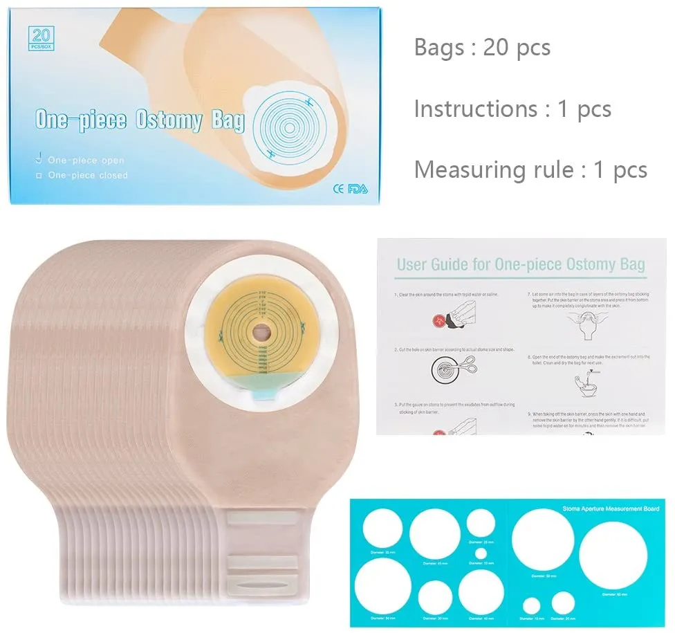 Free Sample Medical Convenient Scale Colostomy Pouch Surgical Illeostomy Hydrocolloid Colostomy Bag