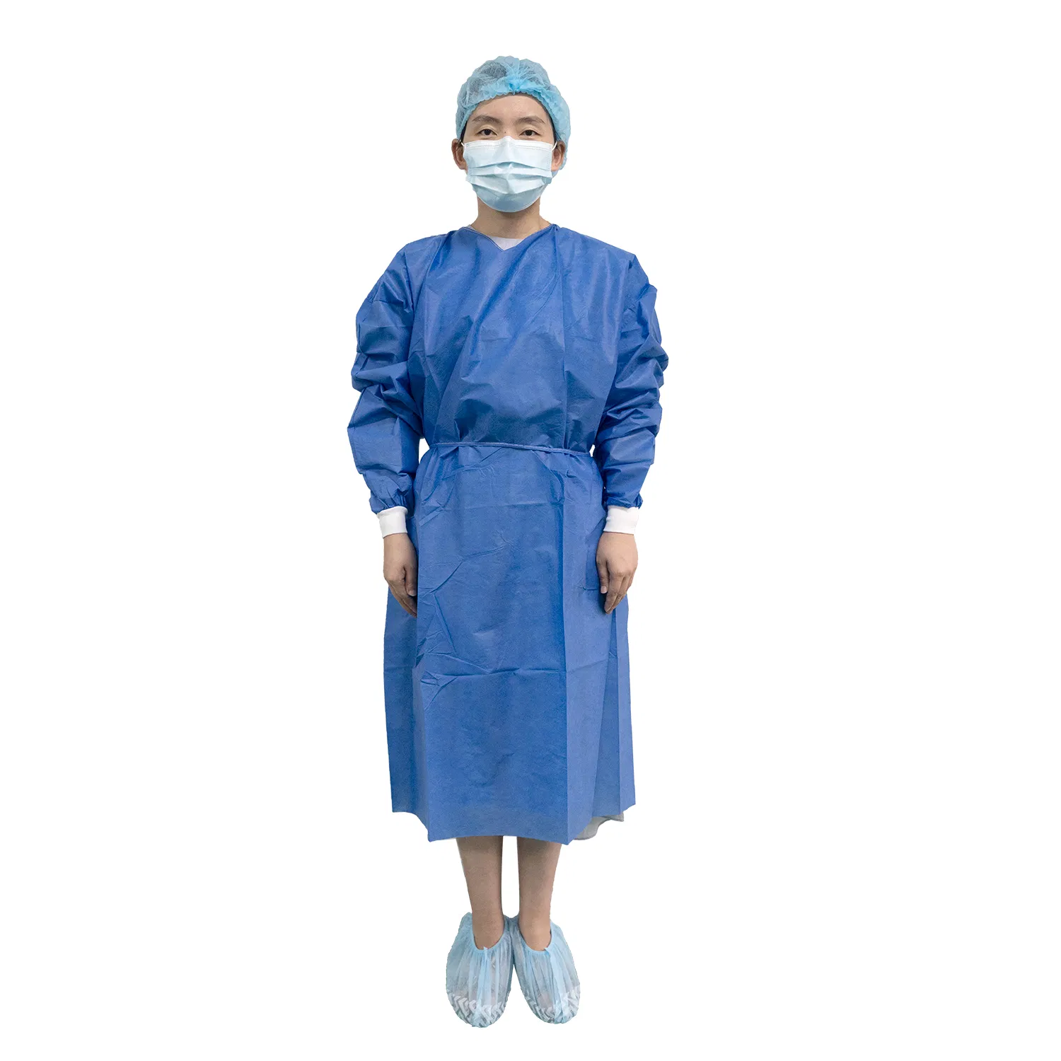 Full Back Disposable Non Woven Isolation Gown
