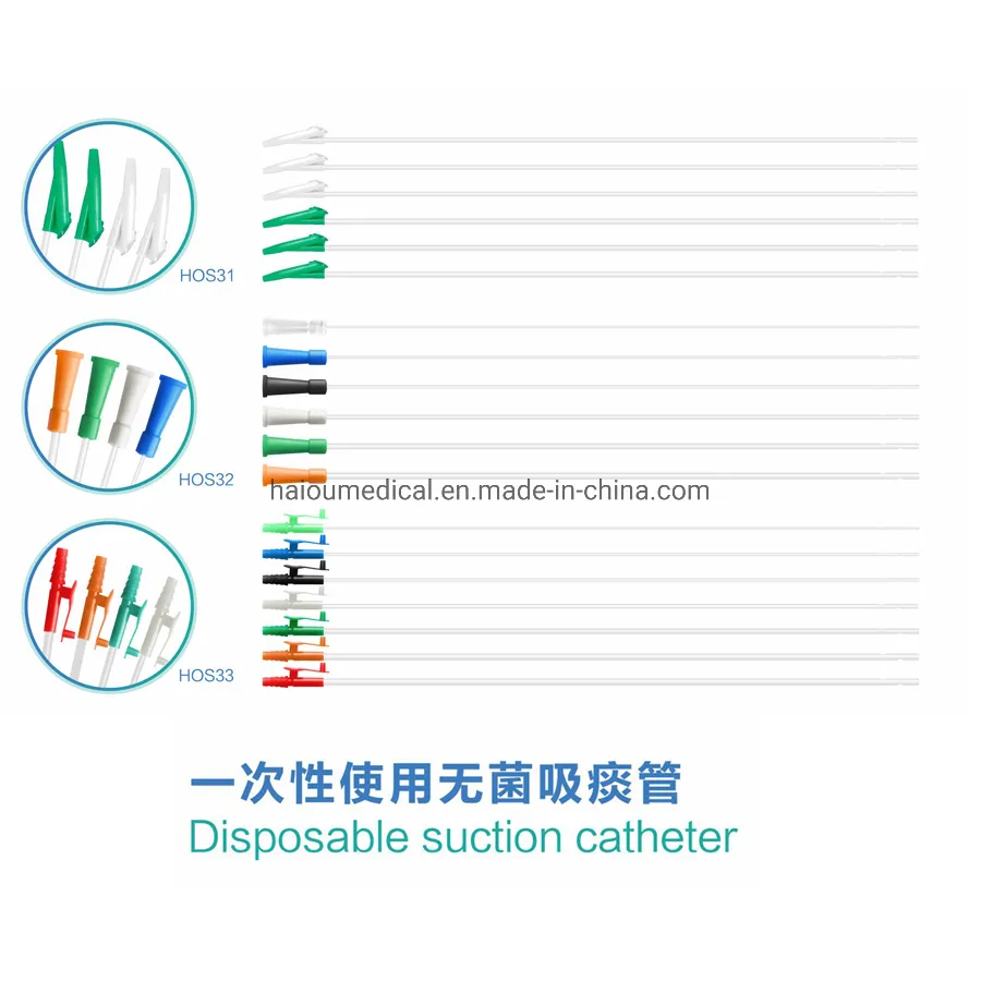 Good Price Colors Adults Size Codes PVC Suction Catheter