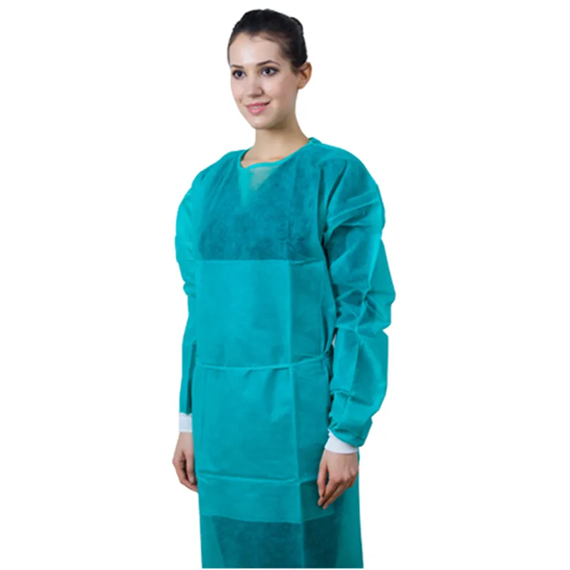 Health Disposable Isolation Gowns Spp Non Woven Breathable Non-Toxic Flexible