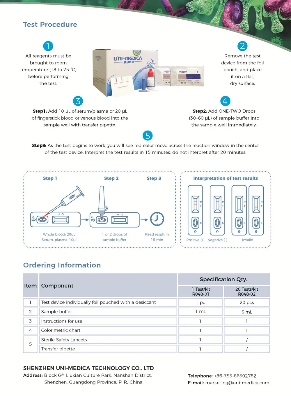 High Accuracy and Faster Result Than Lepu Healthcare Ivd Neutralizing Antibody Diagnostic Rapid Test Cassette From Uni-Medica with CE