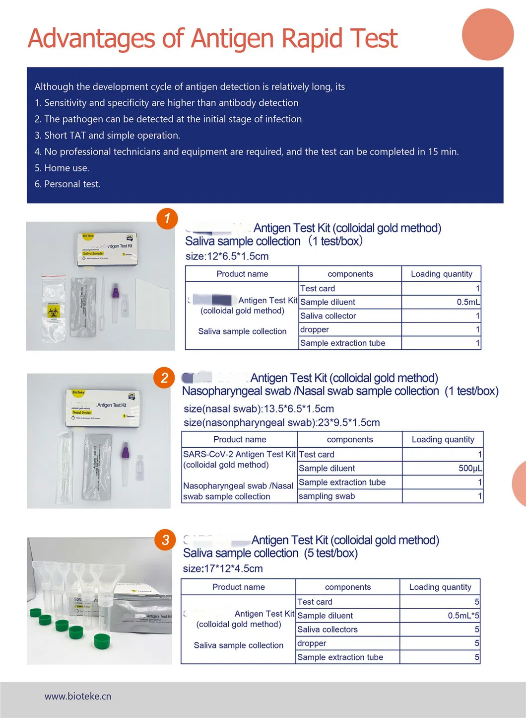 High Accuracy Individual Rapid Test Kit with Pharyngeal Swab