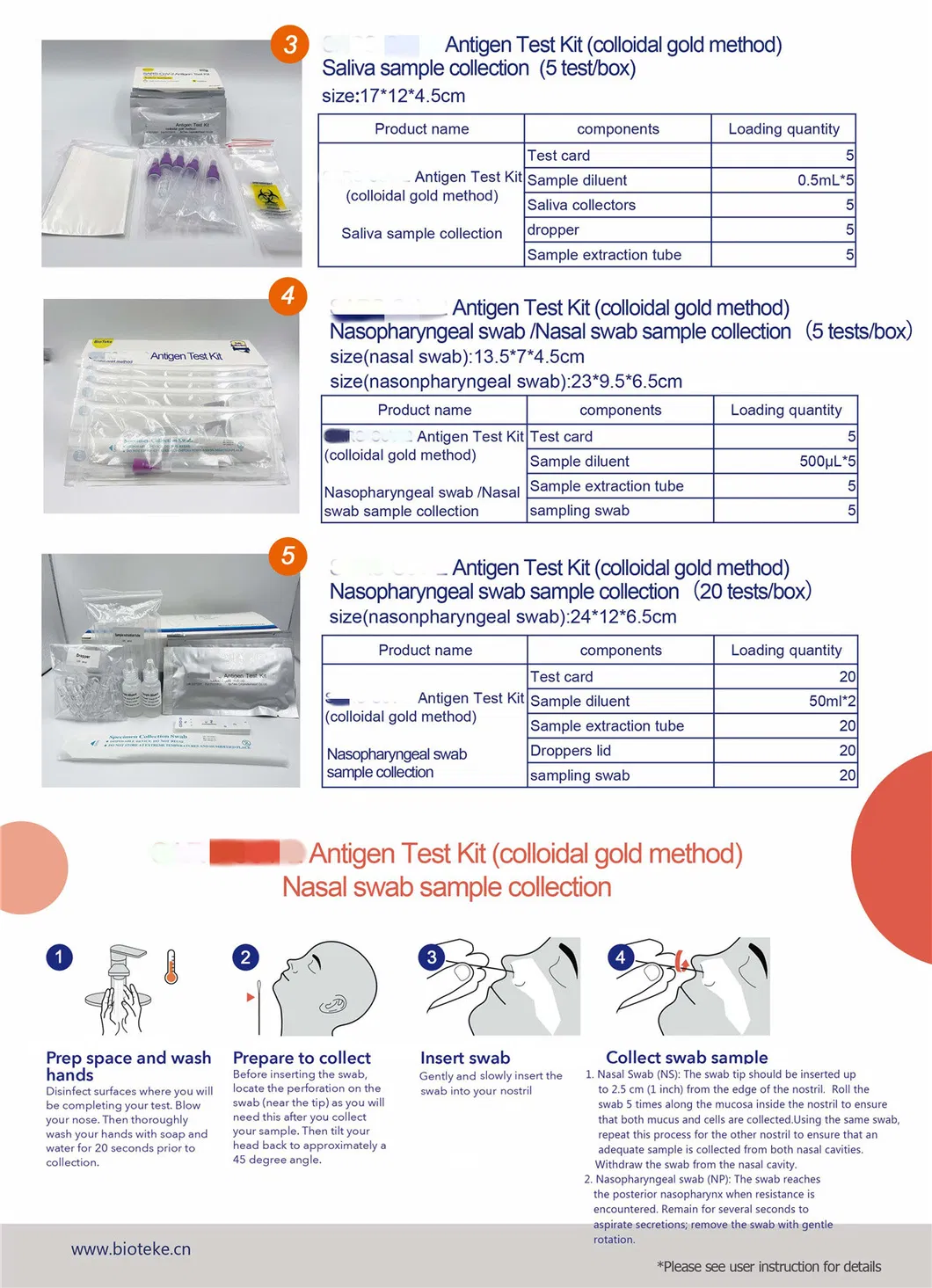 High Accuracy Individual Rapid Test Kit with Pharyngeal Swab