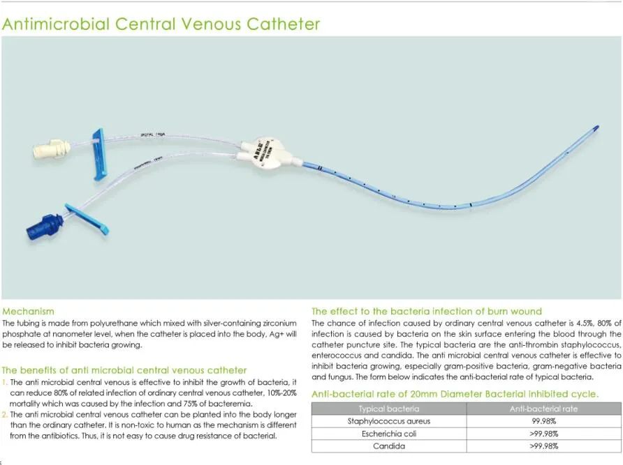 High Quality Single/Double/Triple Central Venous Catheter for Medical Use