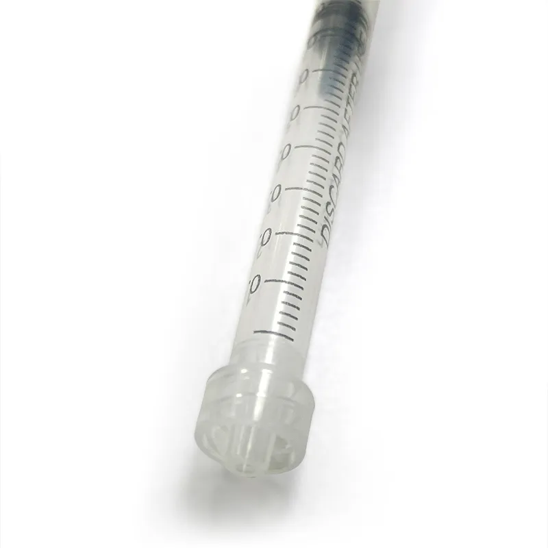Hot Sale 1ml Plastic Luer Lock Tuberculin Syringe with Needle