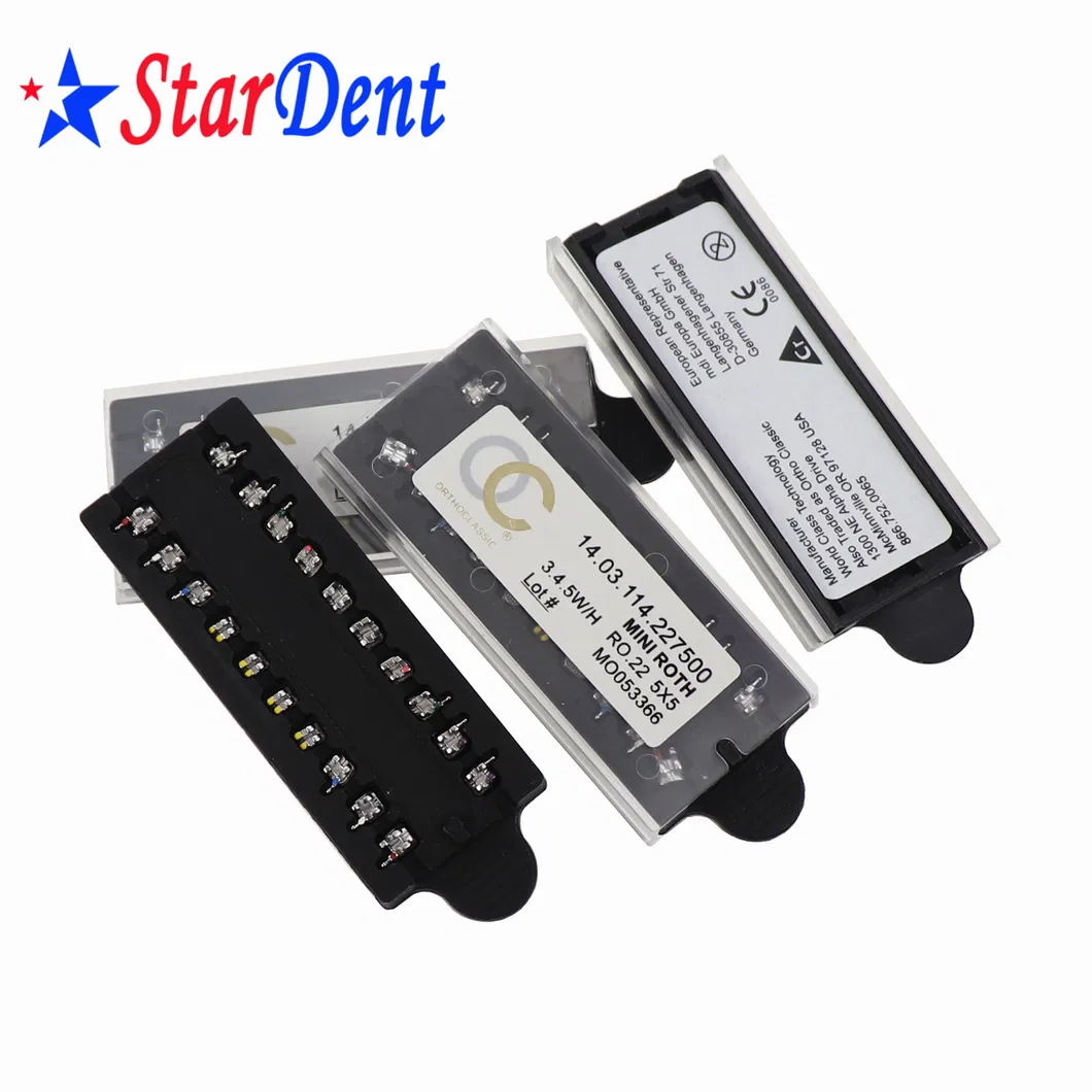 Hot Sale Dental Orthodontic Metal Brackets Mesh Momoblock Standard Mini Roth Mbt Edgewise