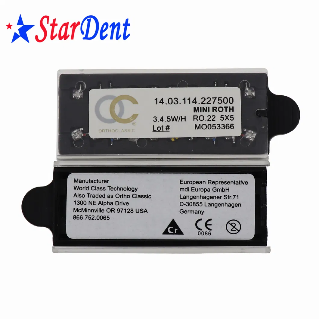 Hot Sale Dental Orthodontic Metal Brackets Mesh Momoblock Standard Mini Roth Mbt Edgewise