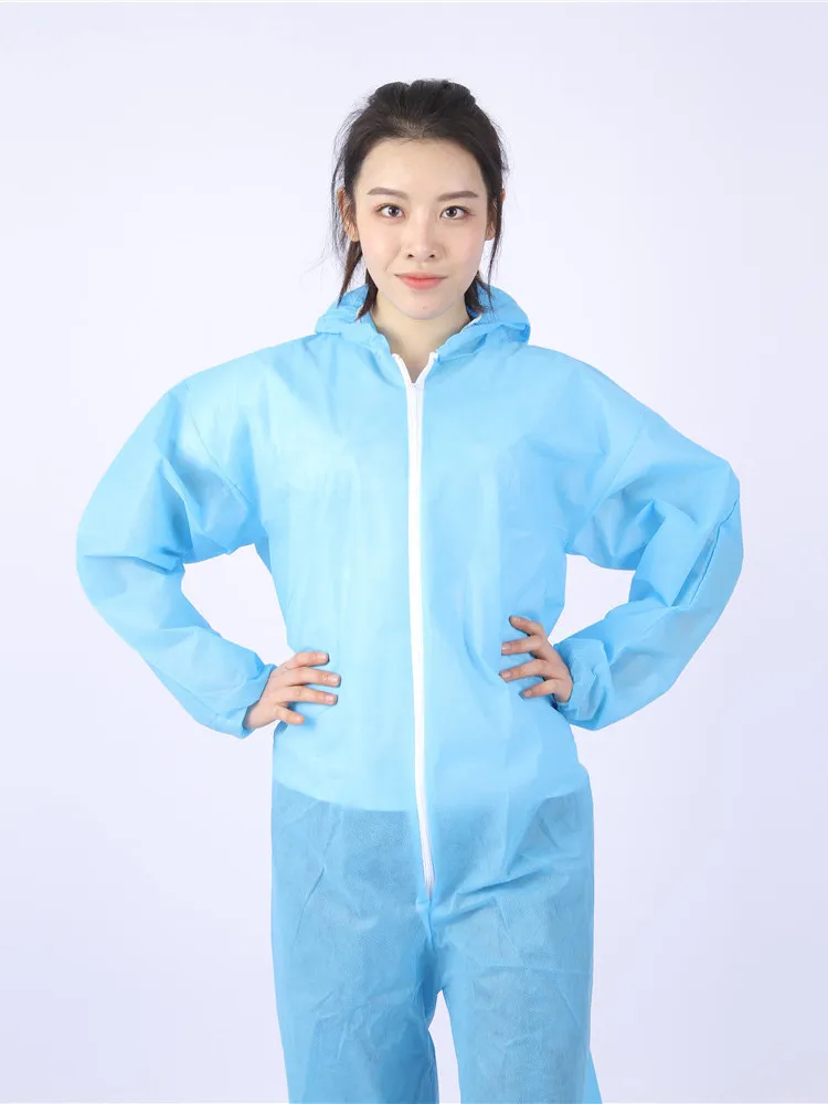 Hot Sale High Quality Safeguard Waterproof Disposable Breathable PP Coverall with Hood