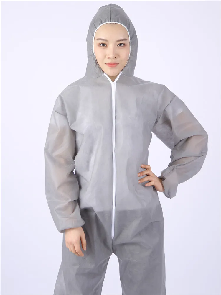 Hot Sale High Quality Safeguard Waterproof Disposable Breathable PP Coverall with Hood