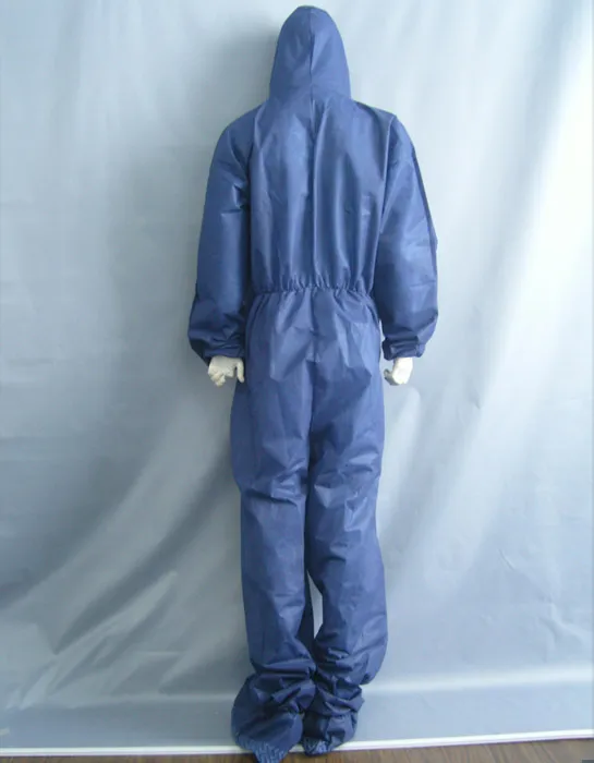 Hot Sale Safeguard Waterproof Disposable Breathable SMS Coverall with Hood
