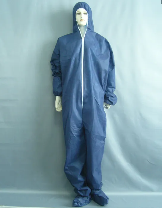 Hot Sale Safeguard Waterproof Disposable Breathable SMS Coverall with Hood