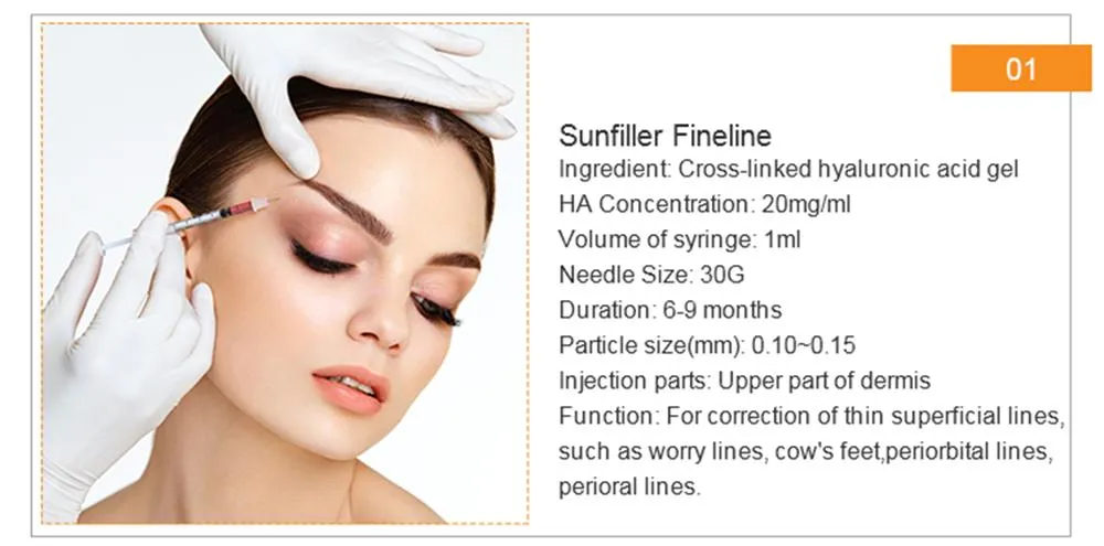 Hyaluronic Acid Facial Injectable 2ml Deeper Dermal Filler for Face Sharpe