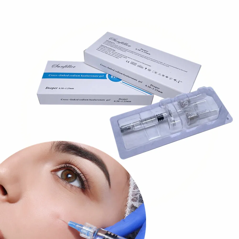 Hyaluronic Acid Facial Injectable 2ml Deeper Dermal Filler for Face Sharpe