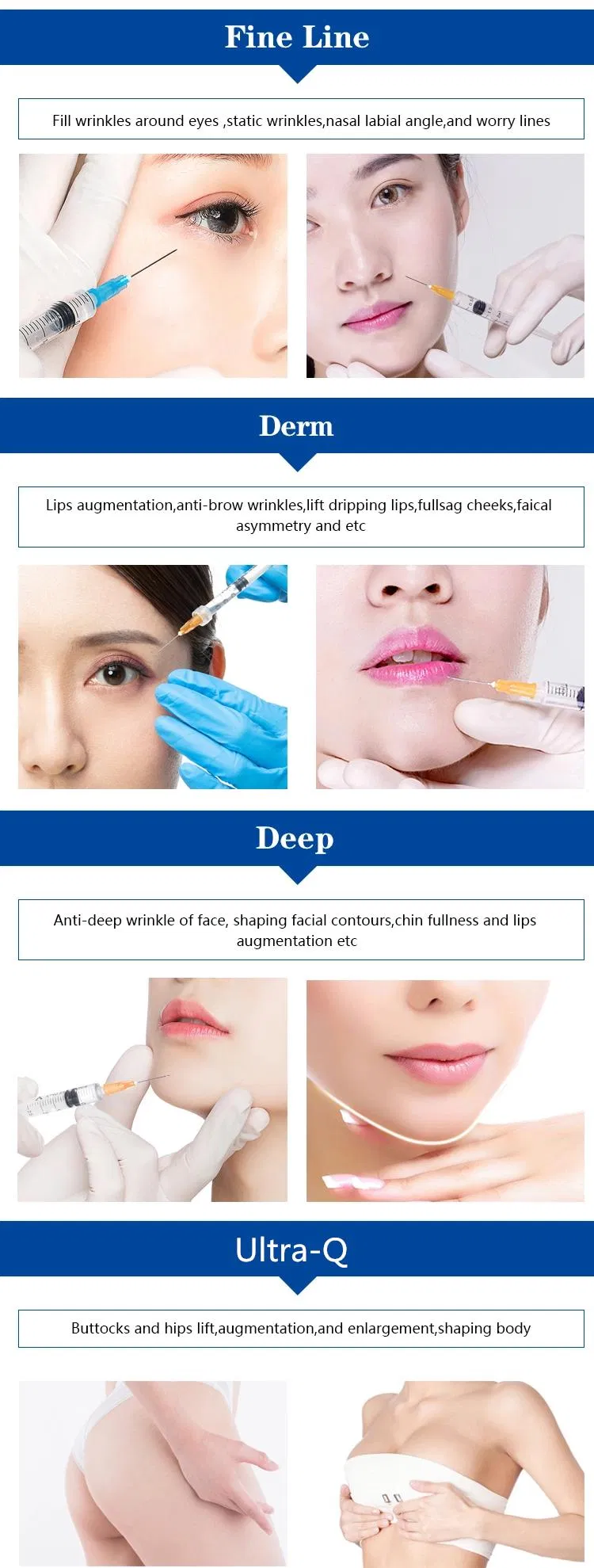 Hyaluronic Acid Ha Gel Filer Injections for Men Enlargment Penis